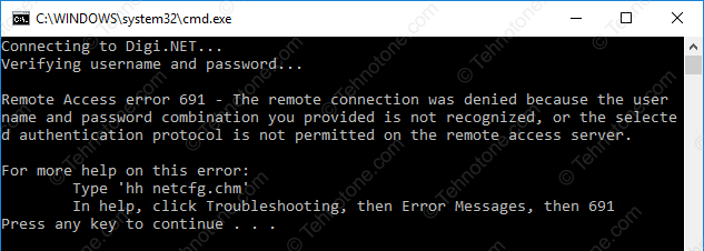 pppoe_remote_access_error_691_windows_10_tehnotone.com