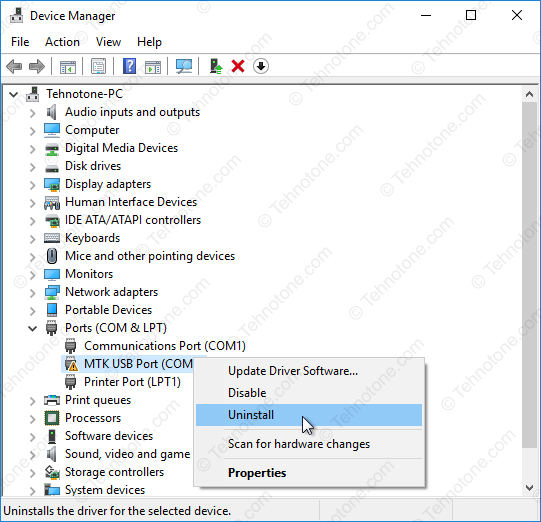 mediatek da usb vcom pops for a moment disconnects