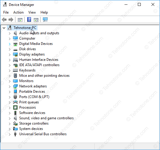 tehnotone.com Windows 10 64 bit Device manager