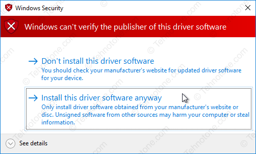 tehnotone.com Windows 10 64 bit Windows cant verify the publisher of this driver software